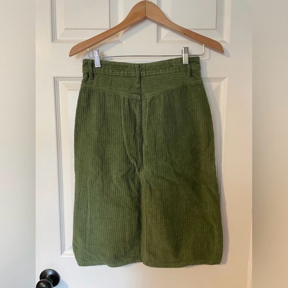 Anthropologie Pilcro Green Corduroy Skirt - Picture 2 of 3